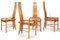 Vintage Brutalist Dining Chairs, 1970s, Set of 4 1