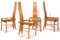 Vintage Brutalist Dining Chairs, 1970s, Set of 4, Image 1