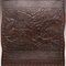 Antique Edwardian Arts and Crafts Embossed Fireplace Screen in Oak & Leather, Image 10