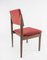 Vintage Wood & Fabric Dining Chairs from Arflex, 1950s, Set of 6 3