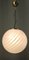 Adjustable Spherical Murano Glass & Brushed Brass Pendant Lamp from Veart, Italy, 1970s 2