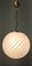 Lampe à Suspension Sphérique Ajustable en Verre de Murano et Laiton Brossé de Veart, Italie, 1970s 2