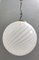 Adjustable Spherical Murano Glass & Brushed Brass Pendant Lamp from Veart, Italy, 1970s, Image 5