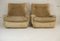 Airborne Fiberglass and Velvet Beige Armchairs by Michel Cadestin, Set of 2, Image 1