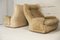 Airborne Fiberglass and Velvet Beige Armchairs by Michel Cadestin, Set of 2 12