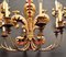 Gilded Iron Chandelier and Wall Lights Set, 1940s 4