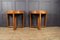 Art Deco Walnut Card or Console Tables, Set of 2 13