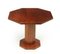 Art Deco Solid Walnut Octagonal Table, Image 1