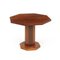 Art Deco Solid Walnut Octagonal Table 2