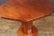 Tavolo ottagonale Art Déco in legno di noce massiccio, Immagine 7
