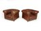 Vintage Leather Chesterfield Club Chairs, Set of 2 1