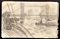 Robert Louis Antral, Barcos en el Támesis, dibujo, años 20, Imagen 1