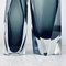 Hand-Cut Grey Faceted Sommerso Murano Glass Gotham Collection Vases by Mandruzzato, Italy, 1970s, Set of 2 6