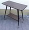 Vintage Side Table on Casters with Black Lacquered Metal Frame, Top & Shelf in Formica Coated Chipboard, 1960s, Imagen 6