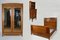 Art Nouveau Clematis Bedroom Set in Mahogany by Mathieu Gallerey, Set of 3, Image 1