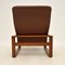 Vintage Leather & Wood Armchair, 1960s, Image 12