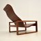 Vintage Leather & Wood Armchair, 1960s, Immagine 4