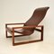 Vintage Leather & Wood Armchair, 1960s 3