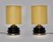 Vintage Brown Glass Table Lamps, Italy, 1970s, Set of 2 1