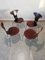 Mid-Century 3105 Myggen or Mosquito Chairs by Arne Jacobsen for Fritz Hansen, Set of 4 6