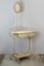 Antique French Washing or Dressing Table with Oval Mirror, 1870s 1
