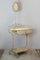 Antique French Washing or Dressing Table with Oval Mirror, 1870s, Image 1