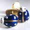 Blue Hand Enameled Ladybug Shaped Sterling Silver & Gold Plated Cufflinks from Berca 5