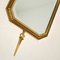 Antique French Style Brass Pendant Mirror 9