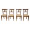 Antique Walnut Dining Chairs, Set of 4, Imagen 1