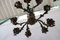 Art Nouveau Bronze Chandelier, 1900s, Immagine 4