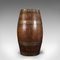 Antique English Late Victorian Oak, Brass and Coopered Barrel, 1900 5