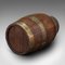 Antique English Late Victorian Oak, Brass and Coopered Barrel, 1900, Image 10