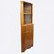 Oak Veneer and Glass Corner Cabinet or Bureau, 1960s 4