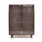 Vintage Glass Fronted Bookcase in Dark Wood, 1960s 1