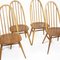 Vintage Beech and Elm 365 Windsor Quaker Dining Chairs from Ercol, 1960s, Set of 4 3