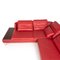 Red Leather Corner Sofa from Ewald Schillig, Image 8