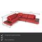 Red Leather Corner Sofa from Ewald Schillig, Image 2