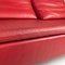 Red Leather Corner Sofa from Ewald Schillig 3