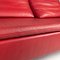 Red Leather Corner Sofa from Ewald Schillig, Image 3