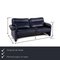 Leather DS 70 Two-Seater Couch in Dark Blue from De Sede, Immagine 2