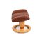 Brown Leather Stressless Consul Recliner Armchair & Stool, Set of 2 14