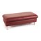 Red Leather Loop Ottoman or Footstool from Willi Schillig 1