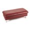 Red Leather Loop Ottoman or Footstool from Willi Schillig 4