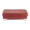 Red Leather Loop Ottoman or Footstool from Willi Schillig 6