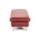 Red Leather Loop Ottoman or Footstool from Willi Schillig, Image 7