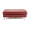 Red Leather Loop Ottoman or Footstool from Willi Schillig 5