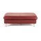 Red Leather Loop Ottoman or Footstool from Willi Schillig, Immagine 5