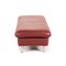 Red Leather Loop Ottoman or Footstool from Willi Schillig 9