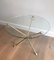 Neoclassical Style Round Brass Tripod Coffee Table with Doe Feet and Glass Top from Maison Jansen, France, 1960s 3