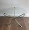 Neoclassical Style Round Brass Tripod Coffee Table with Doe Feet and Glass Top from Maison Jansen, France, 1960s 2